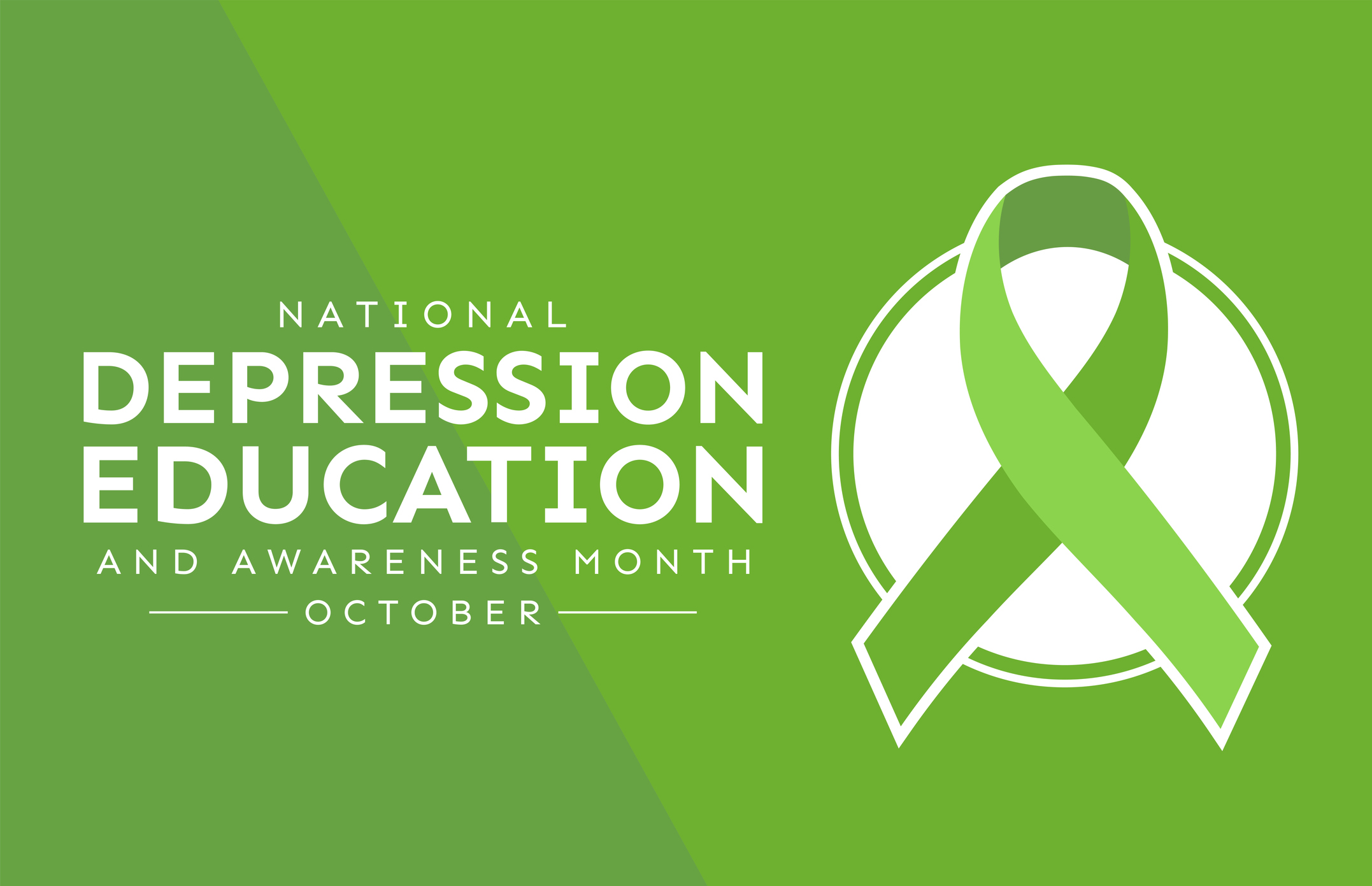 National Depression Education and Awareness Month in October